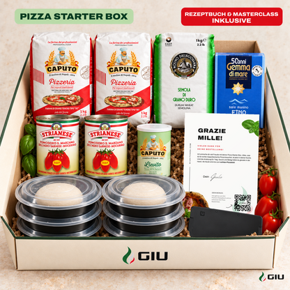 Pizza Starter Box · Zutaten für Pizza Napoletana, Blechpizza, Flammkuchen & mehr