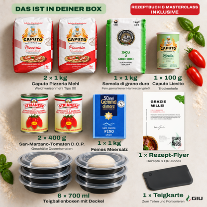 Pizza Starter Box · Zutaten für Pizza Napoletana, Blechpizza, Flammkuchen & mehr