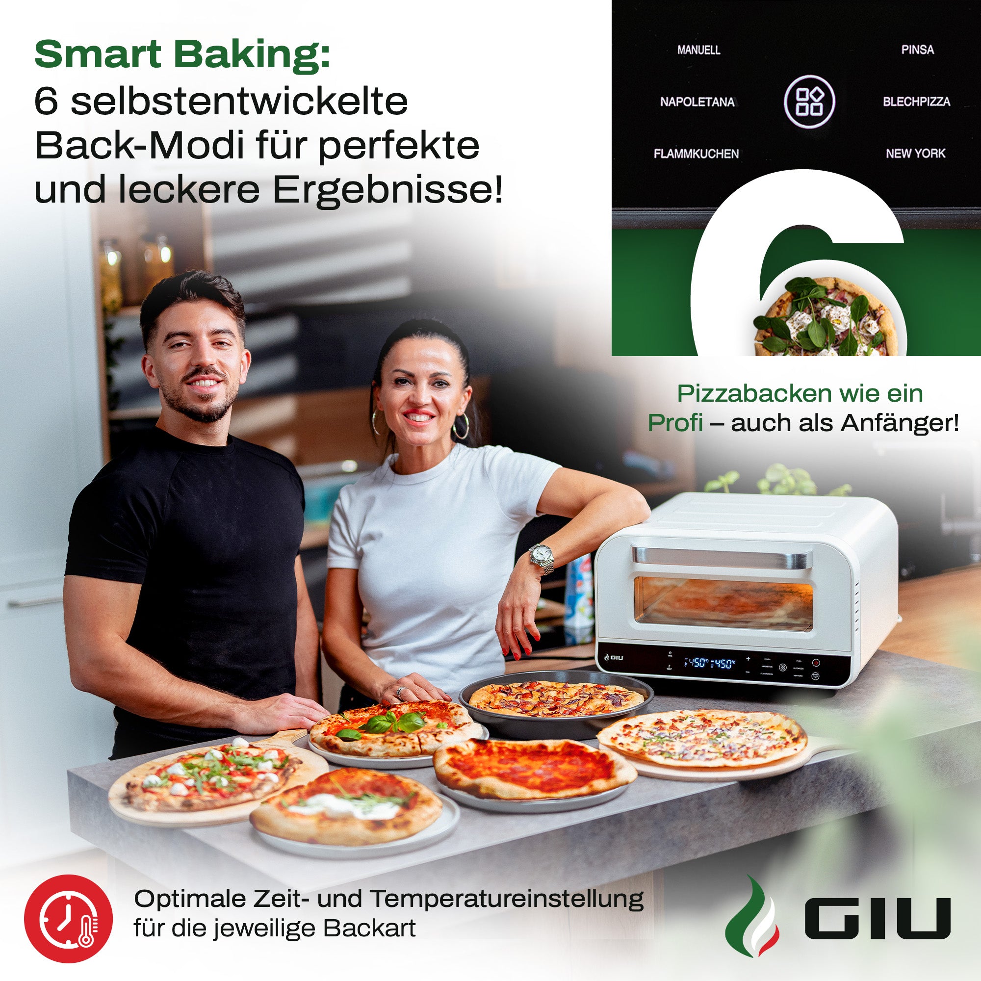 GIU Elektrischer Pizzaofen - für neapolitanische Pizza