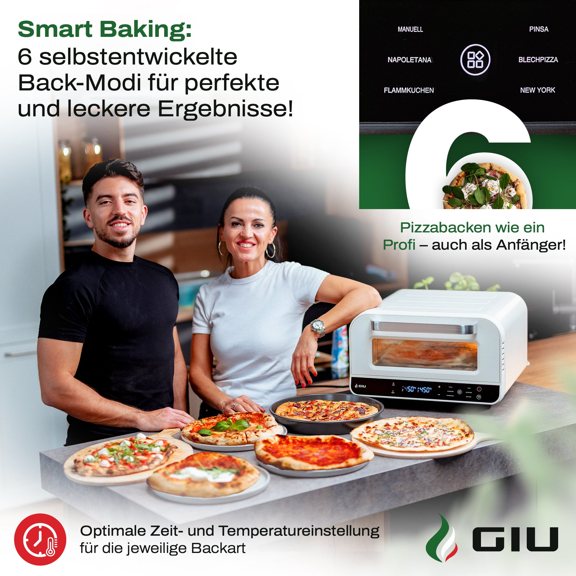 GIU Elektrischer Pizzaofen - für neapolitanische Pizza