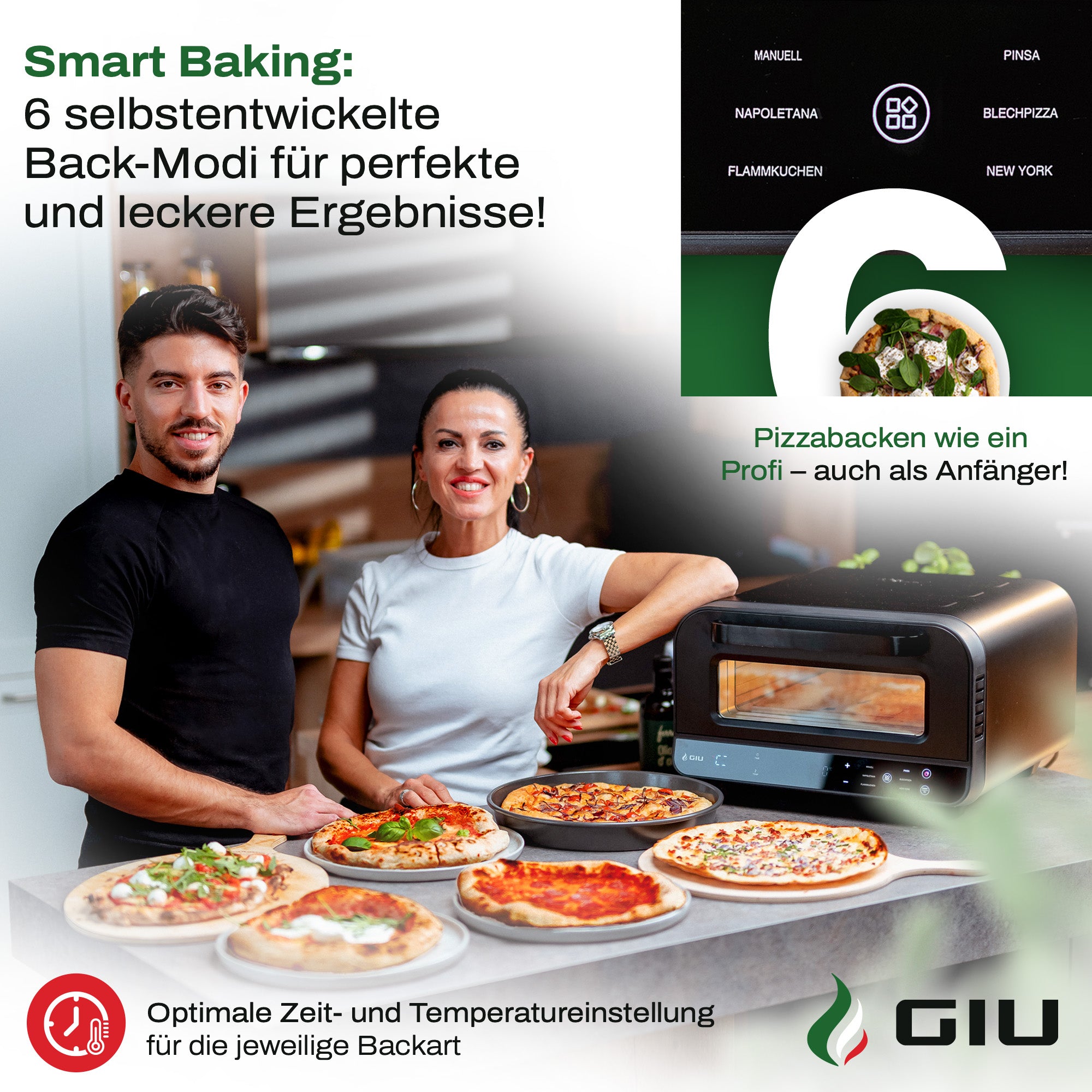 GIU Elektrischer Pizzaofen - für neapolitanische Pizza