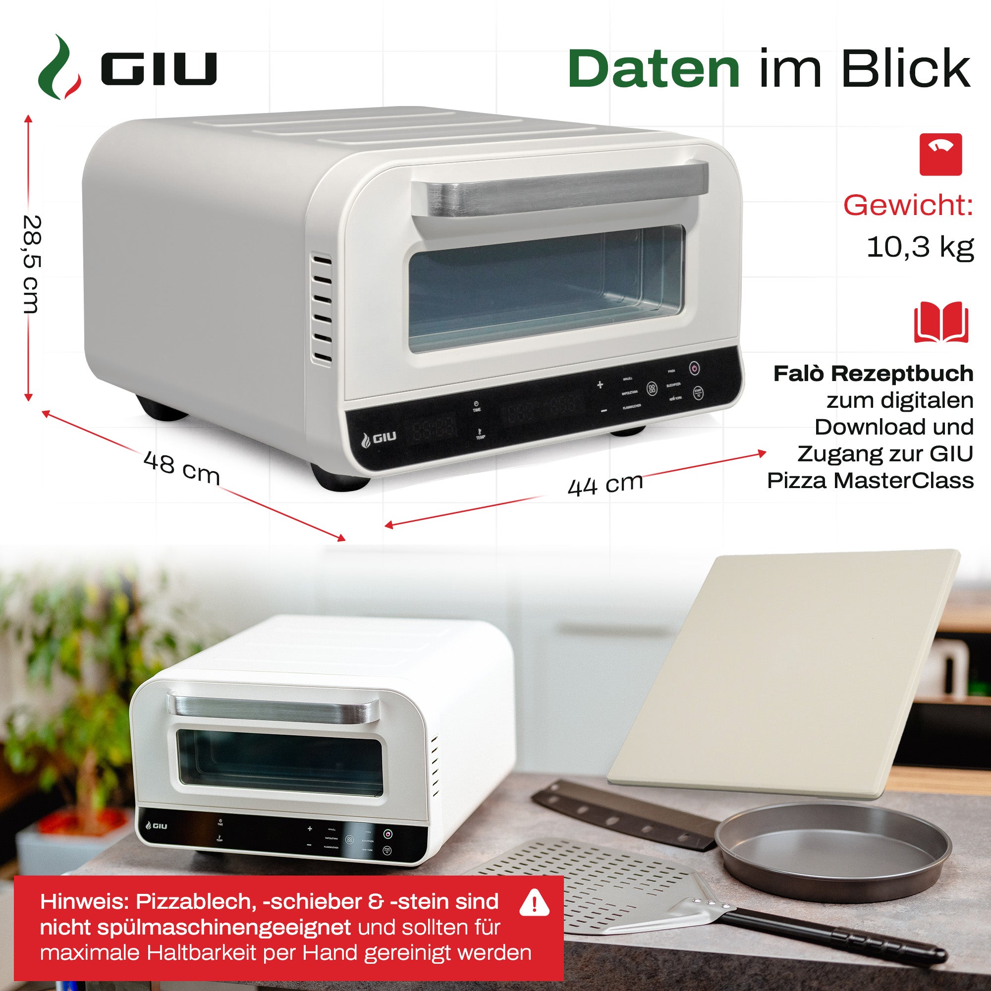 GIU Elektrischer Pizzaofen - für neapolitanische Pizza