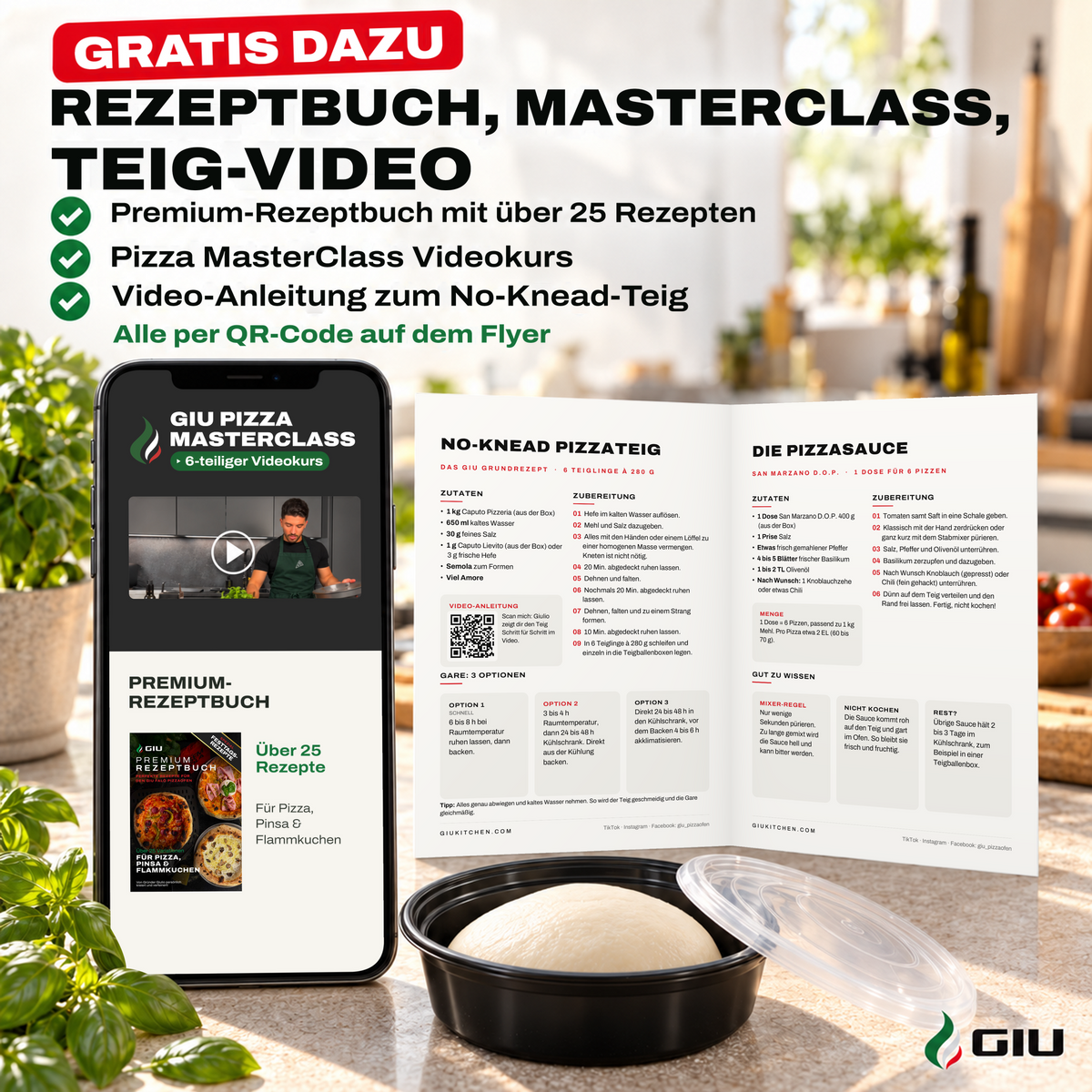 Pizza Starter Box · Zutaten für Pizza Napoletana, Blechpizza, Flammkuchen & mehr