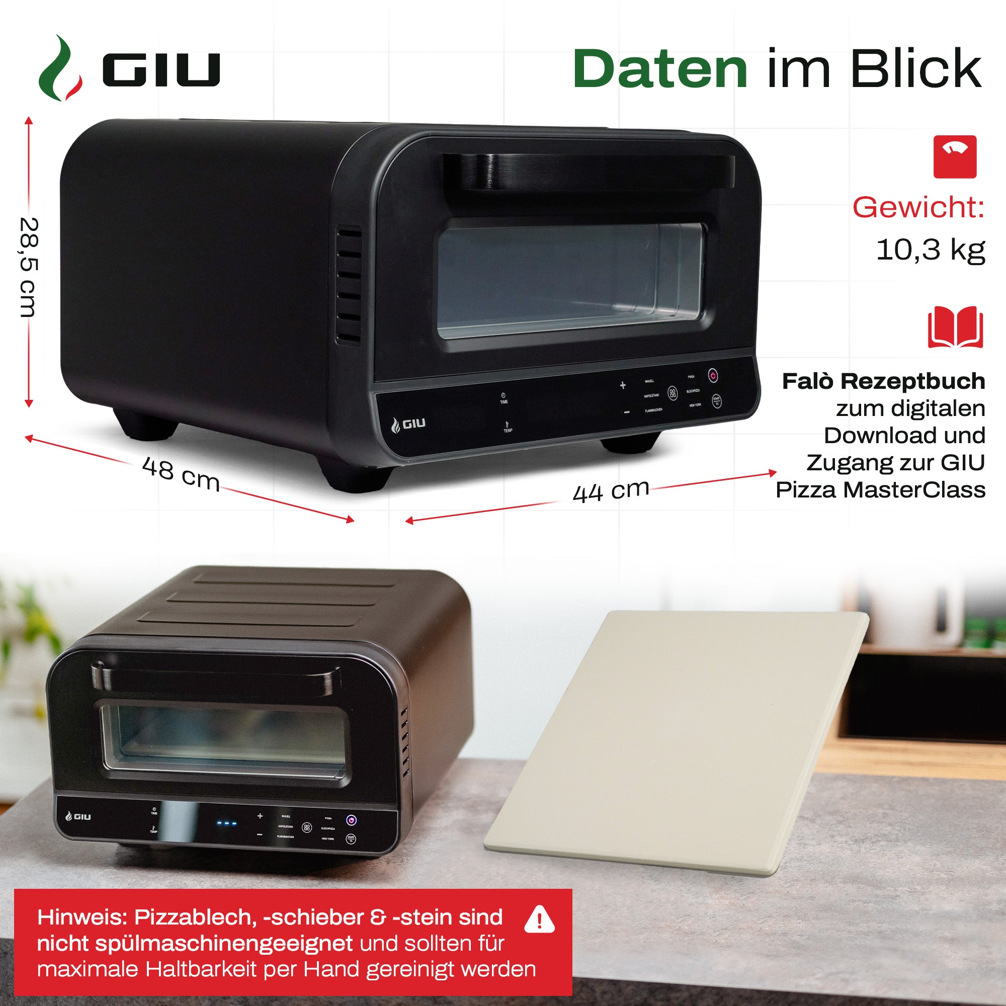 GIU Elektrischer Pizzaofen - für neapolitanische Pizza