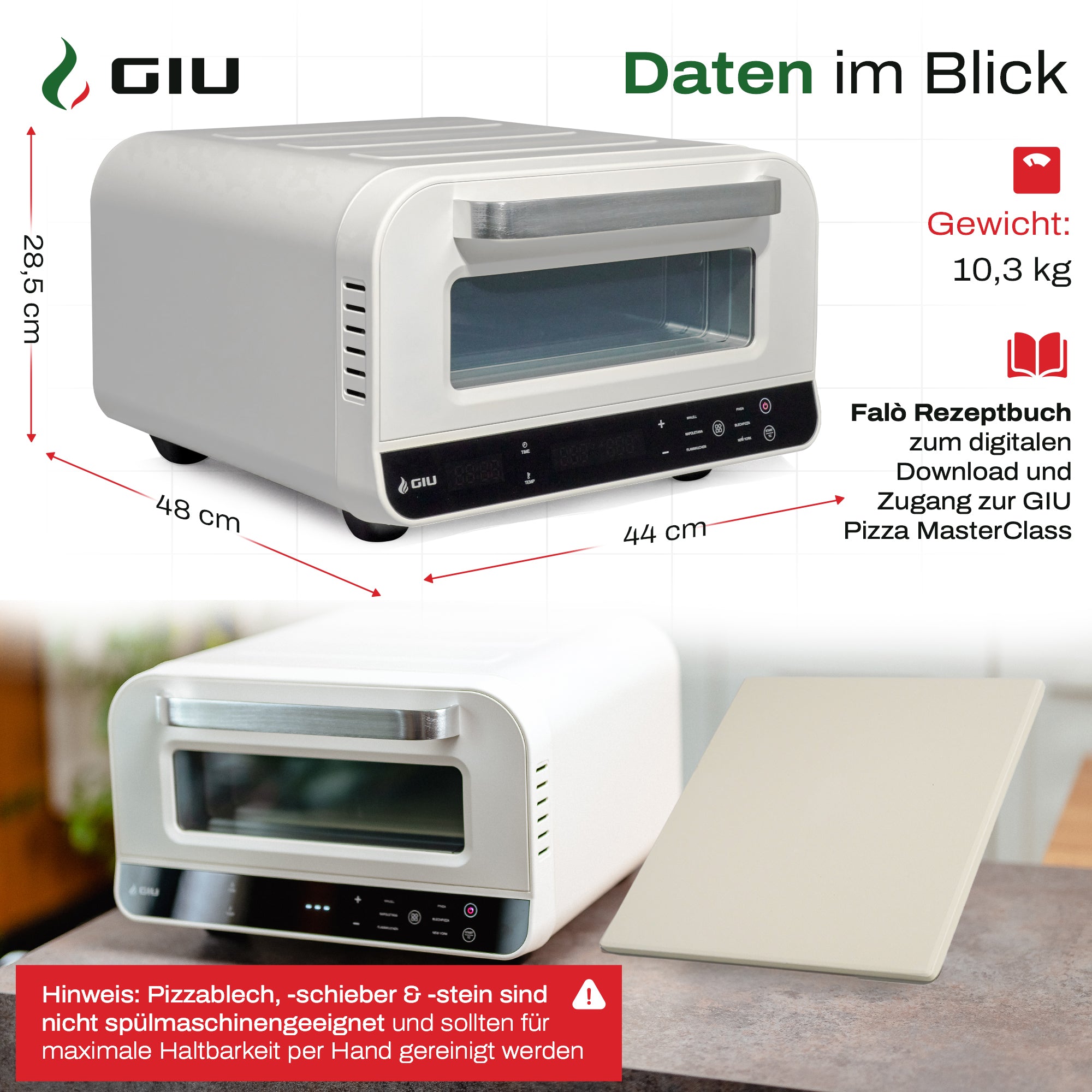 GIU Elektrischer Pizzaofen - für neapolitanische Pizza