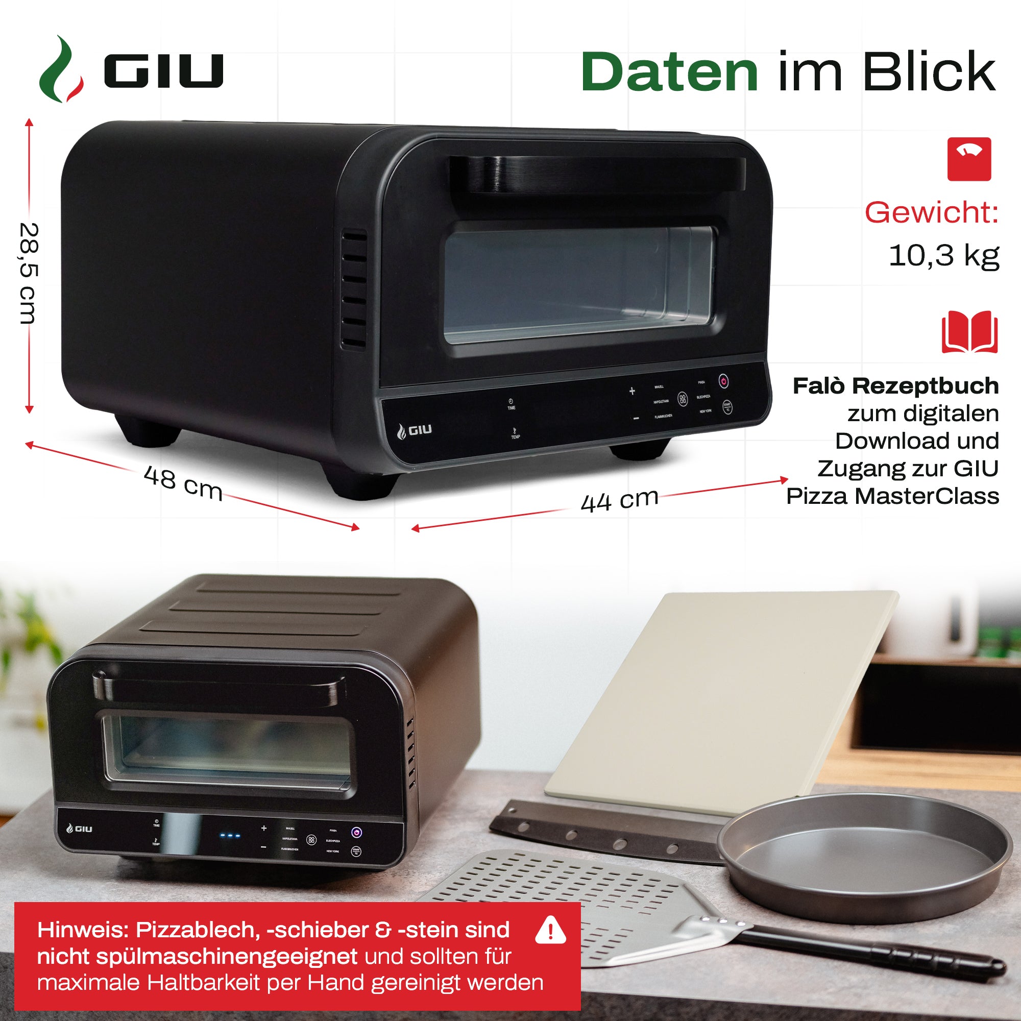 GIU Elektrischer Pizzaofen - für neapolitanische Pizza