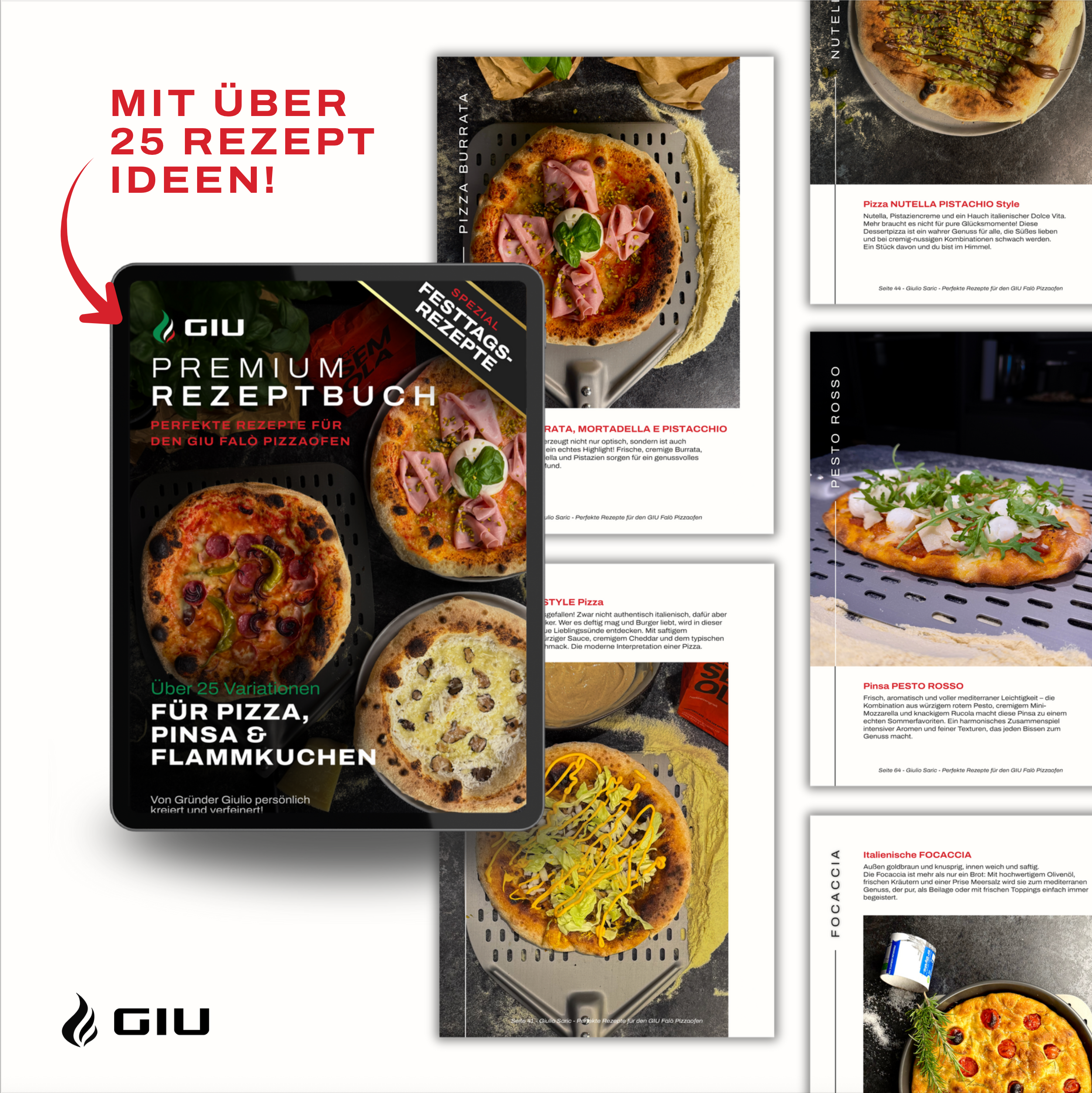 Premium Rezeptbuch - Perfekte Rezepte für den Falò Pizzaofen