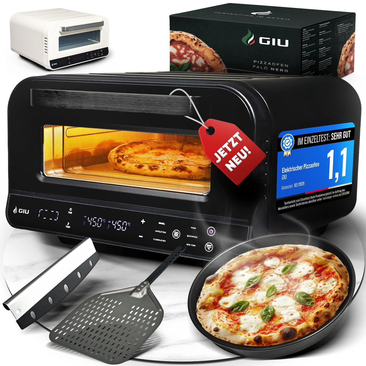 GIU Pizzaofen Falò Nero mit Pizzaiolo Set