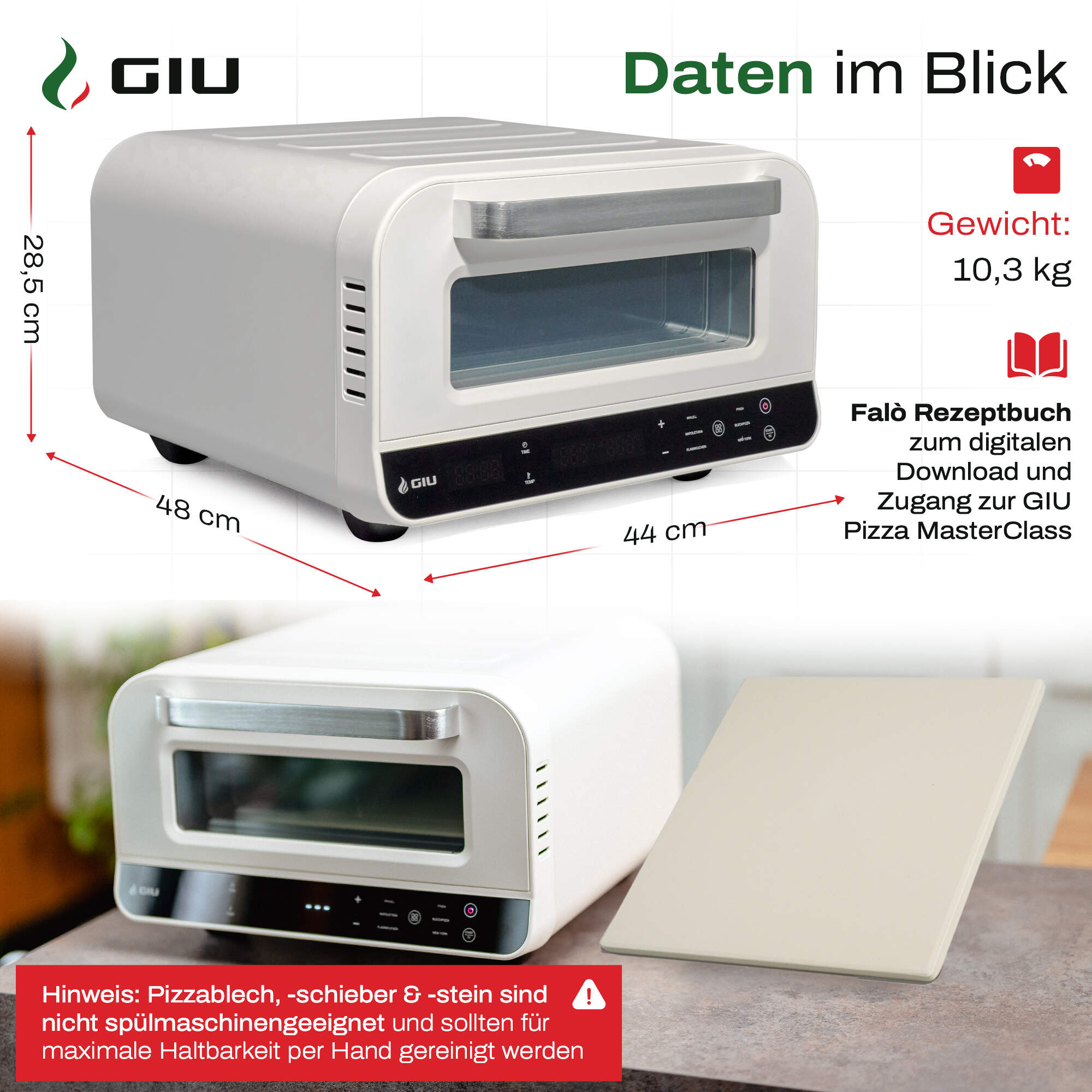 GIU Elektrischer Pizzaofen - für neapolitanische Pizza